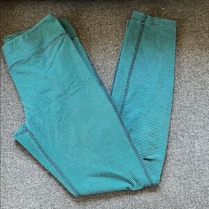 Patagonia Teal Striped Leggings